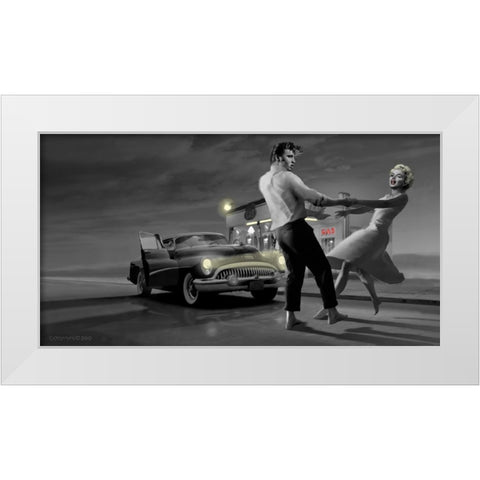 Rendezvous 2 White Modern Wood Framed Art Print by Consani, Chris