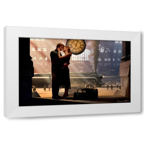 Aurevoir White Modern Wood Framed Art Print by Consani, Chris