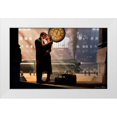 Aurevoir White Modern Wood Framed Art Print by Consani, Chris