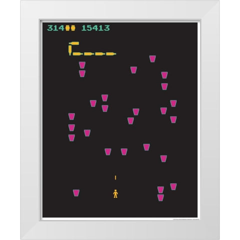 Beer Snake White Modern Wood Framed Art Print by Brando, JJ