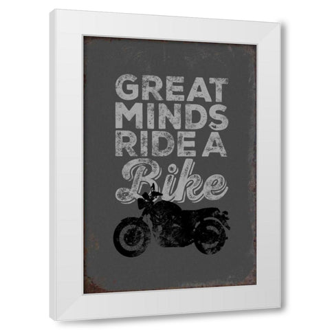 Great Minds White Modern Wood Framed Art Print by Brando, JJ