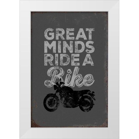 Great Minds White Modern Wood Framed Art Print by Brando, JJ