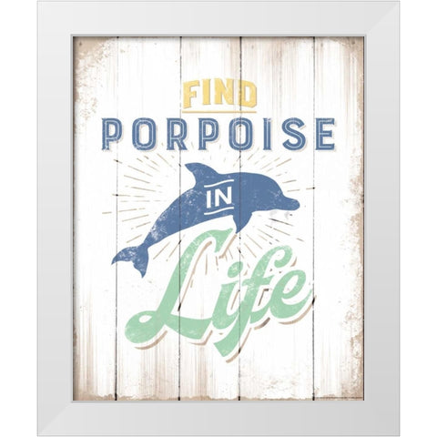 Find Porpoise White Modern Wood Framed Art Print by Brando, JJ