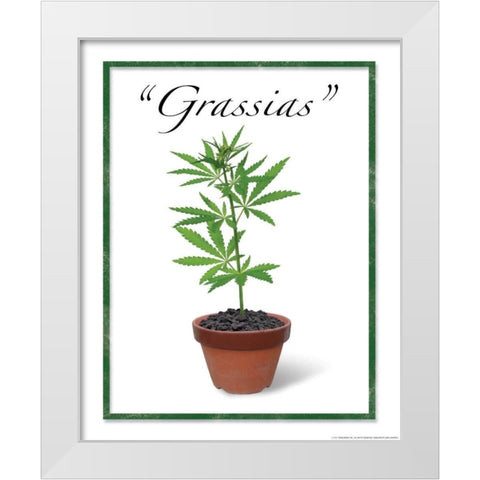 Grassias White Modern Wood Framed Art Print by Nobleworks, Inc.