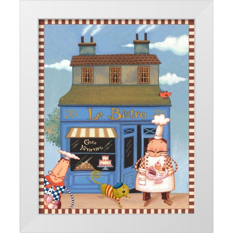 Chef 5 Chez Bistro White Modern Wood Framed Art Print by Eisner, Viv