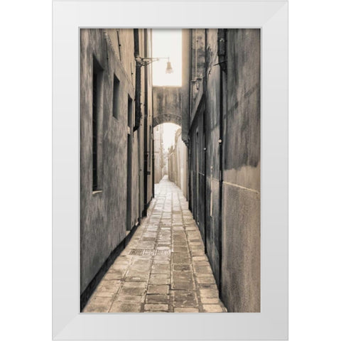 Sized alley 1 White Modern Wood Framed Art Print by Carlier, Dick