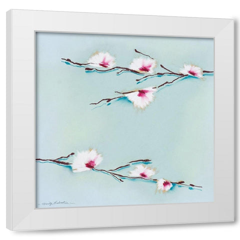 Blossom White Modern Wood Framed Art Print by Robertson, Marilyn