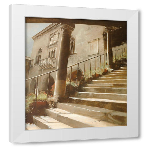 DE FRONTE PIAZZA VECCIA White Modern Wood Framed Art Print by Sgarbossa, Antonio