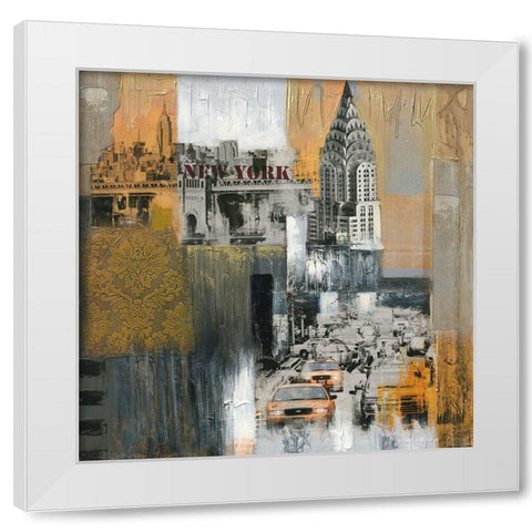 EMPIRE STATE BLDG White Modern Wood Framed Art Print by Pax