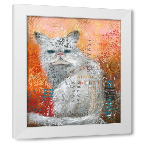 YOLA White Modern Wood Framed Art Print by Mizo
