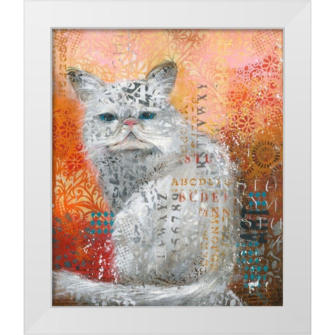 YOLA White Modern Wood Framed Art Print by Mizo