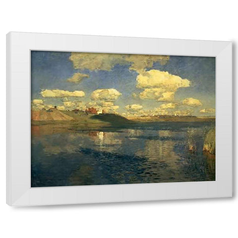 Lake Russia, 1900 White Modern Wood Framed Art Print by Levitan, Isaac