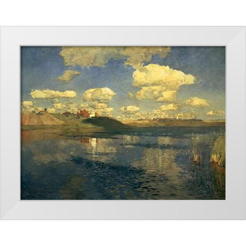 Lake Russia, 1900 White Modern Wood Framed Art Print by Levitan, Isaac