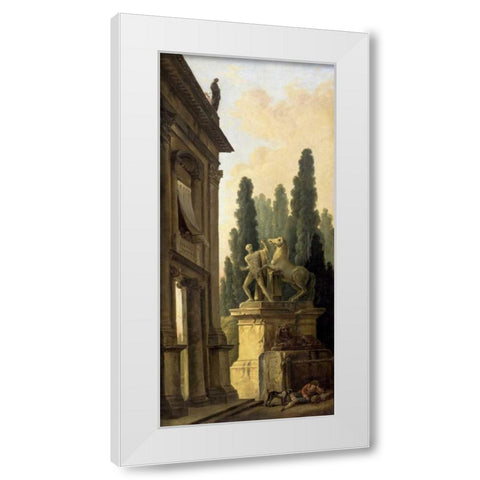 Minstrel Afternoon White Modern Wood Framed Art Print by Robert, Hubert