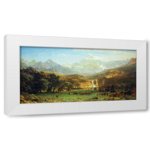The Rocky Mountains, Landers Peak White Modern Wood Framed Art Print by Bierstadt, Albert