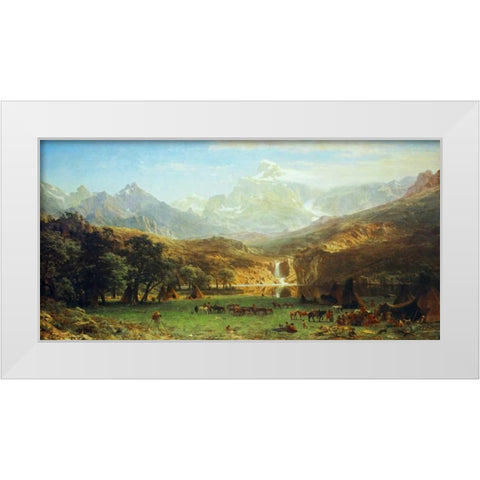 The Rocky Mountains, Landers Peak White Modern Wood Framed Art Print by Bierstadt, Albert