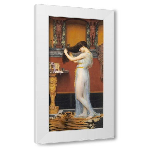 The Toilet White Modern Wood Framed Art Print by Godward, John William