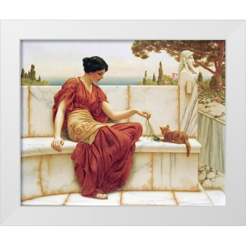 The Favourite White Modern Wood Framed Art Print by Godward, John William