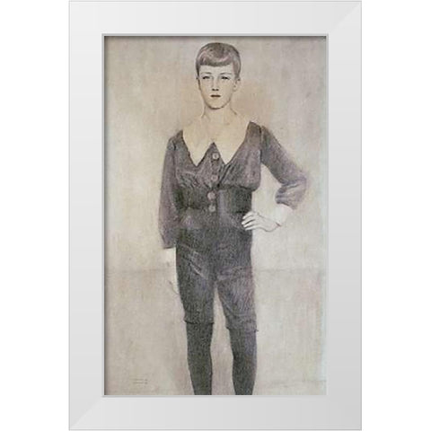 Prince Leopold of Belgium White Modern Wood Framed Art Print by Khnopff, Fernand