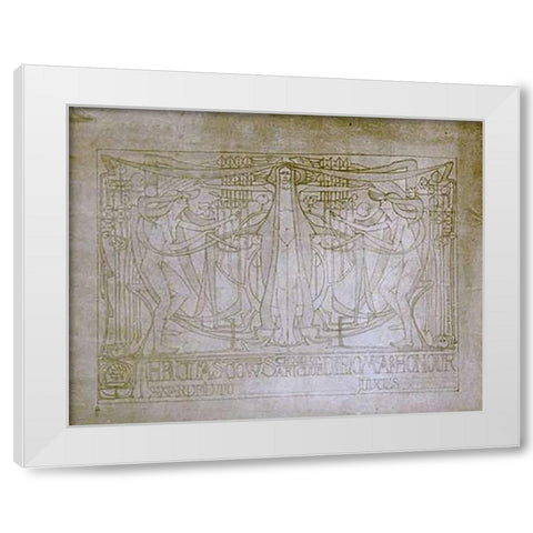 Diploma of Honour Design White Modern Wood Framed Art Print by Mackintosh, Charles Rennie