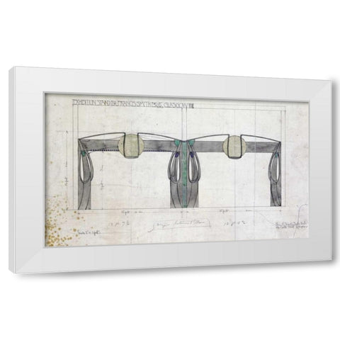 Design For An Exhibition White Modern Wood Framed Art Print by Mackintosh, Charles Rennie