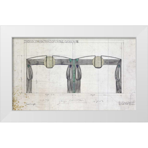 Design For An Exhibition White Modern Wood Framed Art Print by Mackintosh, Charles Rennie