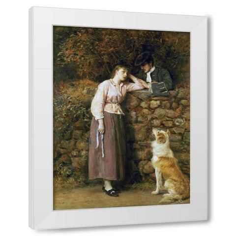 Effie Deans White Modern Wood Framed Art Print by Millais, John Everett