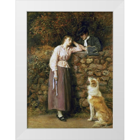 Effie Deans White Modern Wood Framed Art Print by Millais, John Everett