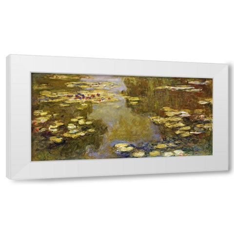 The Lily Pond White Modern Wood Framed Art Print by Monet, Claude