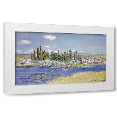 Vetheuil White Modern Wood Framed Art Print by Monet, Claude