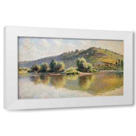 The Seine at Port-Villez White Modern Wood Framed Art Print by Monet, Claude