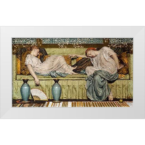 Apples White Modern Wood Framed Art Print by Moore, Albert Joseph