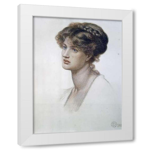 Portrait of Mrs. William J. Stillman White Modern Wood Framed Art Print by Rossetti, Dante Gabriel