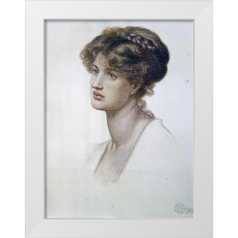 Portrait of Mrs. William J. Stillman White Modern Wood Framed Art Print by Rossetti, Dante Gabriel