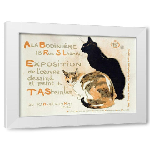 A La Bodiniere White Modern Wood Framed Art Print by Steinlen, Theophile