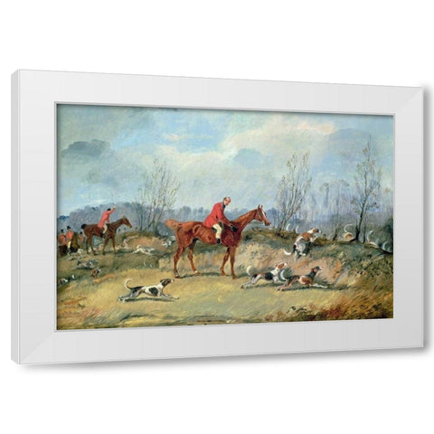 Tally Ho! White Modern Wood Framed Art Print by Alken, Samuel Henry