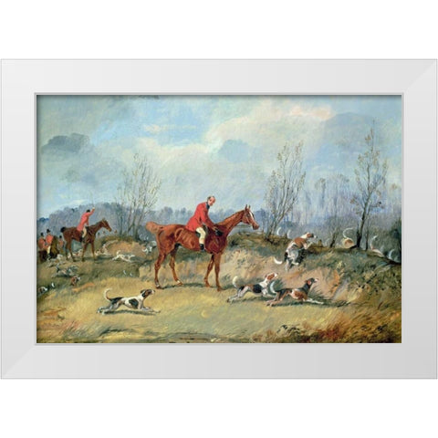 Tally Ho! White Modern Wood Framed Art Print by Alken, Samuel Henry