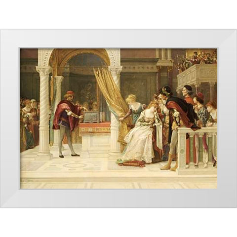 The Merchant of Venice White Modern Wood Framed Art Print by Cabanel, Alexandre