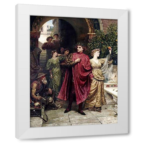 The Symbol White Modern Wood Framed Art Print by Dicksee, Frank