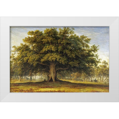 The Beggars Oak White Modern Wood Framed Art Print by Glover, John