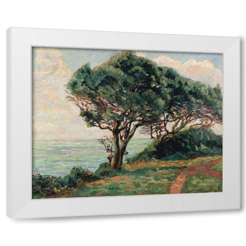 La Pointe De La Pierriere, St. Palais White Modern Wood Framed Art Print by Guillaumin, Armand