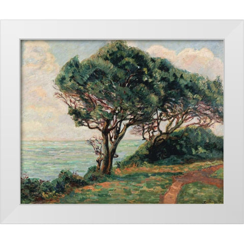 La Pointe De La Pierriere, St. Palais White Modern Wood Framed Art Print by Guillaumin, Armand
