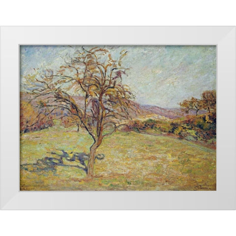 Landscape White Modern Wood Framed Art Print by Guillaumin, Armand