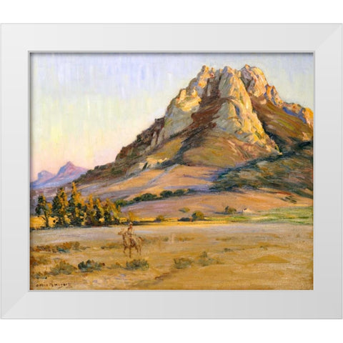 Castle Crags, San Luis Obispo White Modern Wood Framed Art Print by Hazard, Arthur Merton