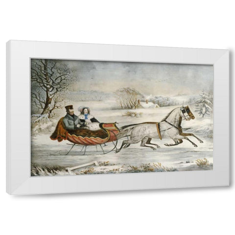The Road, Winter White Modern Wood Framed Art Print by Knirsch, O.