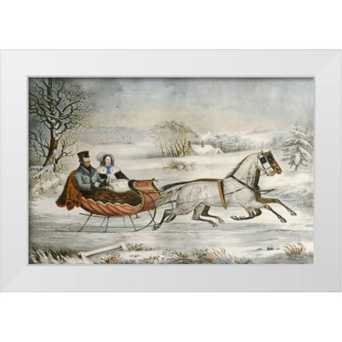 The Road, Winter White Modern Wood Framed Art Print by Knirsch, O.
