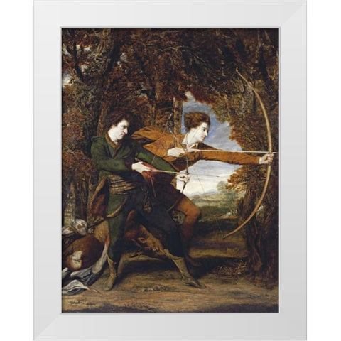 The Archers White Modern Wood Framed Art Print by Reynolds, Sir Joshua
