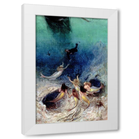 A Sailors Delight White Modern Wood Framed Art Print by Beard, William Holbrook
