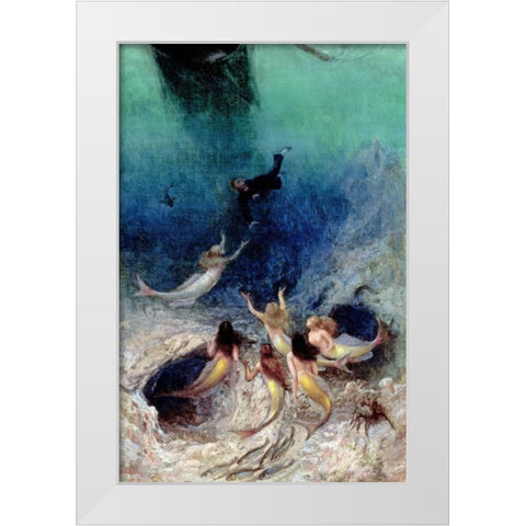 A Sailors Delight White Modern Wood Framed Art Print by Beard, William Holbrook