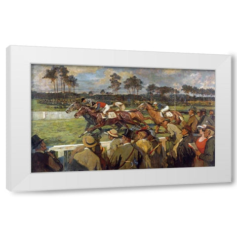 Racing, Hoppe-Garden, Berlin White Modern Wood Framed Art Print by Berlin School